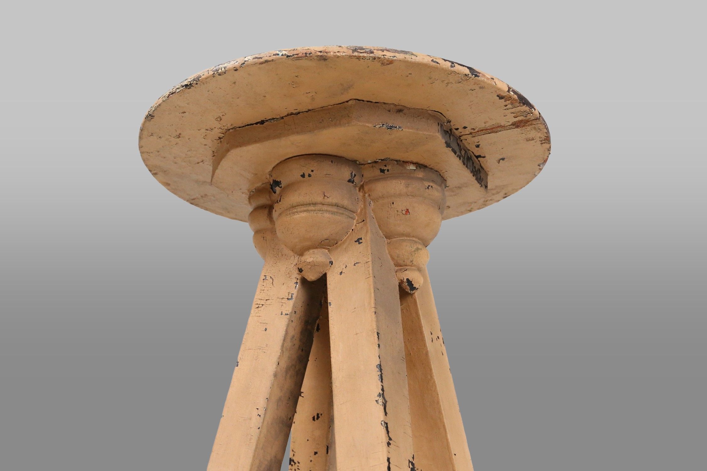 Elegant industrial console in wood with rich patina, France, 1900thumbnail